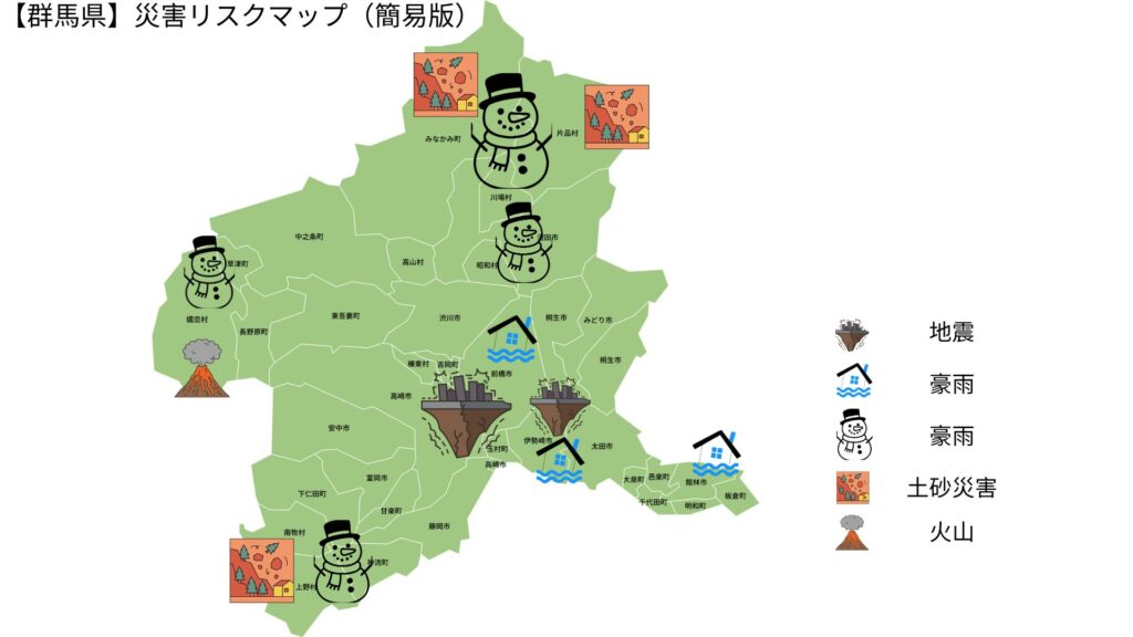群馬県、防災記事、防災リスクマップ
